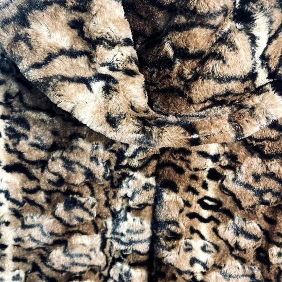 Katie Todd | Leopard Print Faux Fur Oversized Coat Size S | NWT - Picture 7 of 11